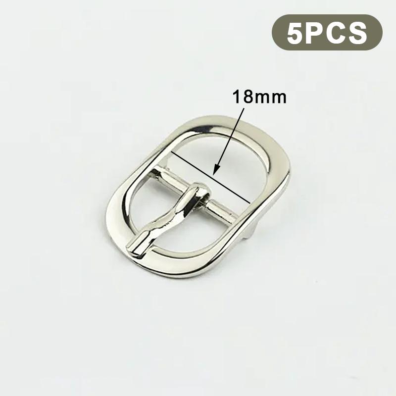 5Pcs Metal Pin Belt Buckles Durable Strap Clasps 12/18/25mm for DIY Shoes Bag Handbag Leather Craft Repair