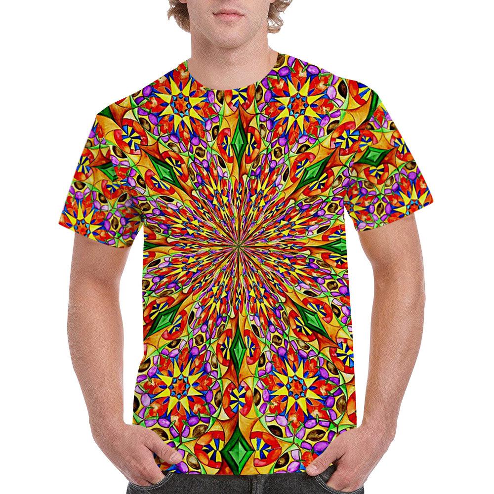 Мужская цифровая футболка с 3D необычным принтом молодежная мужская футболка с коротким рукавом модные новые топы XXXXL 1260₽