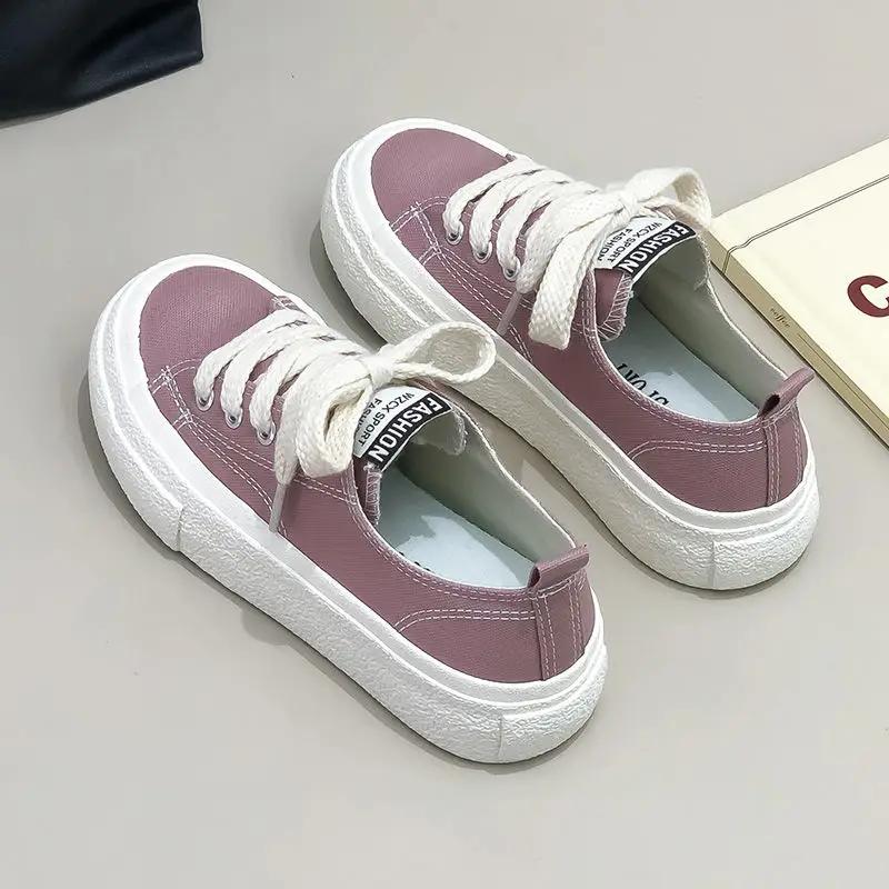 Fashion High on Platform Women's Canvas Shoes Comfortable and Elegant Korean Daily Routine Quality Y2k Fashion Walking Ladies Footwear