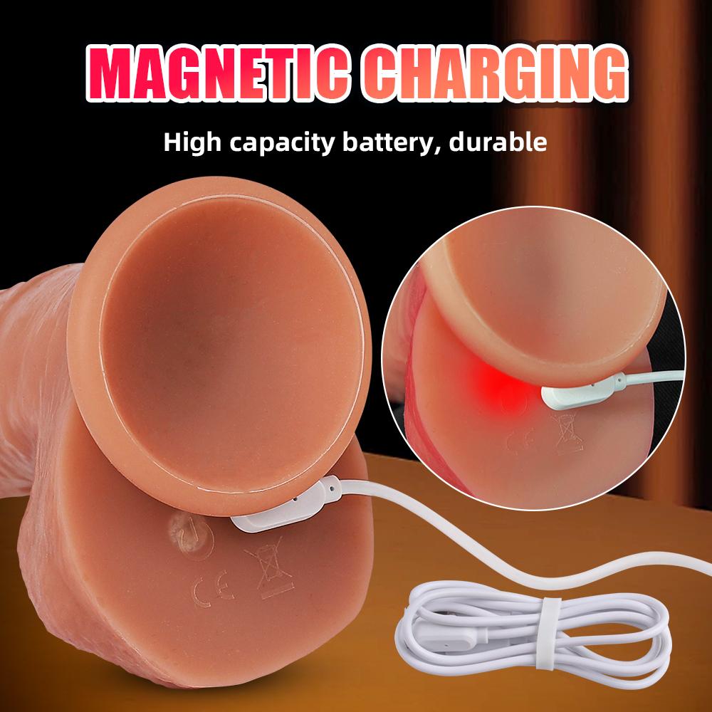 Miękki Penis Dildo Zdalnie Sterowany Dla Kobiet Zdalnie Sterowane Duże Realistyczne Dilda Z Wibratorem Zabawki Seksualne Teleskopowy Podgrzewany Gumowy Kutas Dick Sex Shop