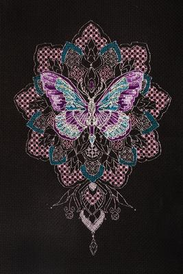 Cross Stitch Kit Abris Art Insects (black Canvas)
