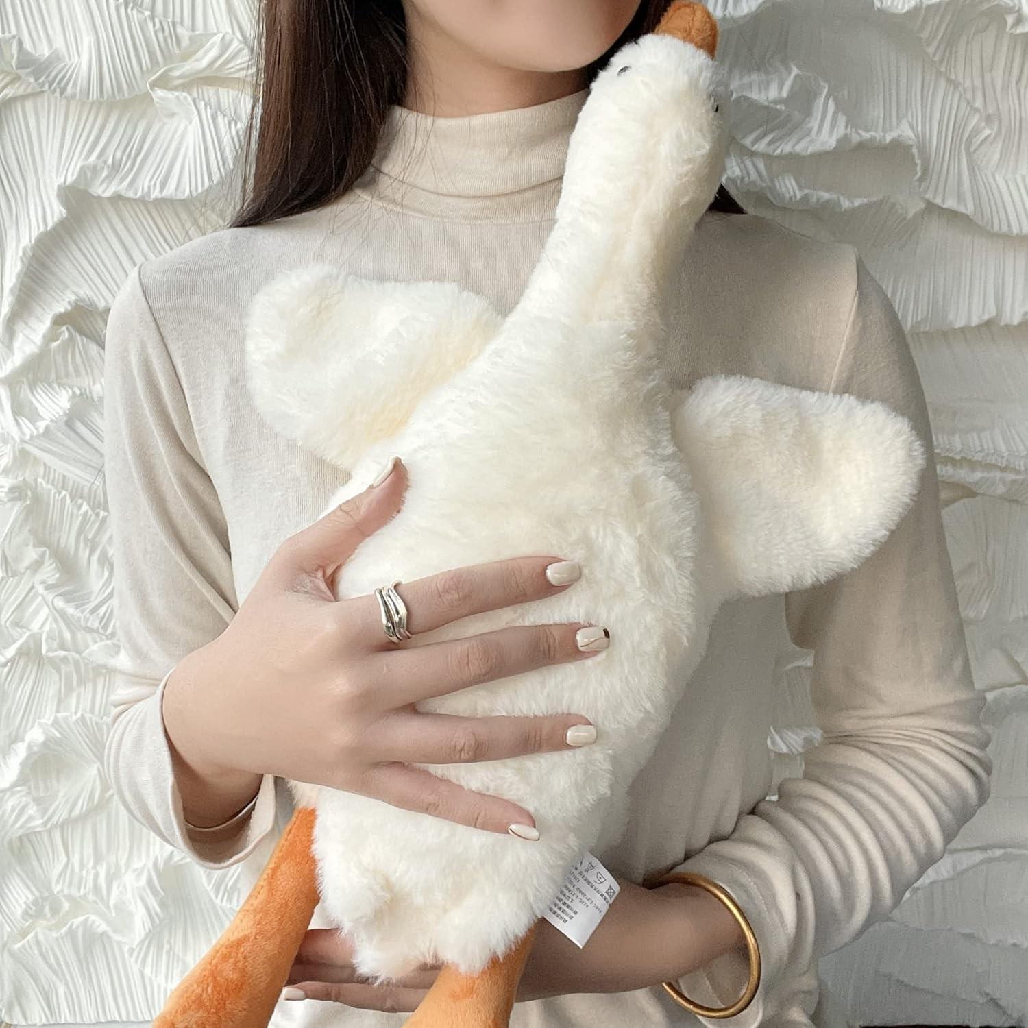 

Cute Goose Plush Stuffed Animal Plush Duck Toy Swan Hugging Pillow for Room Decor Birthday Present Gift Idea perfect for developing cognitive skills