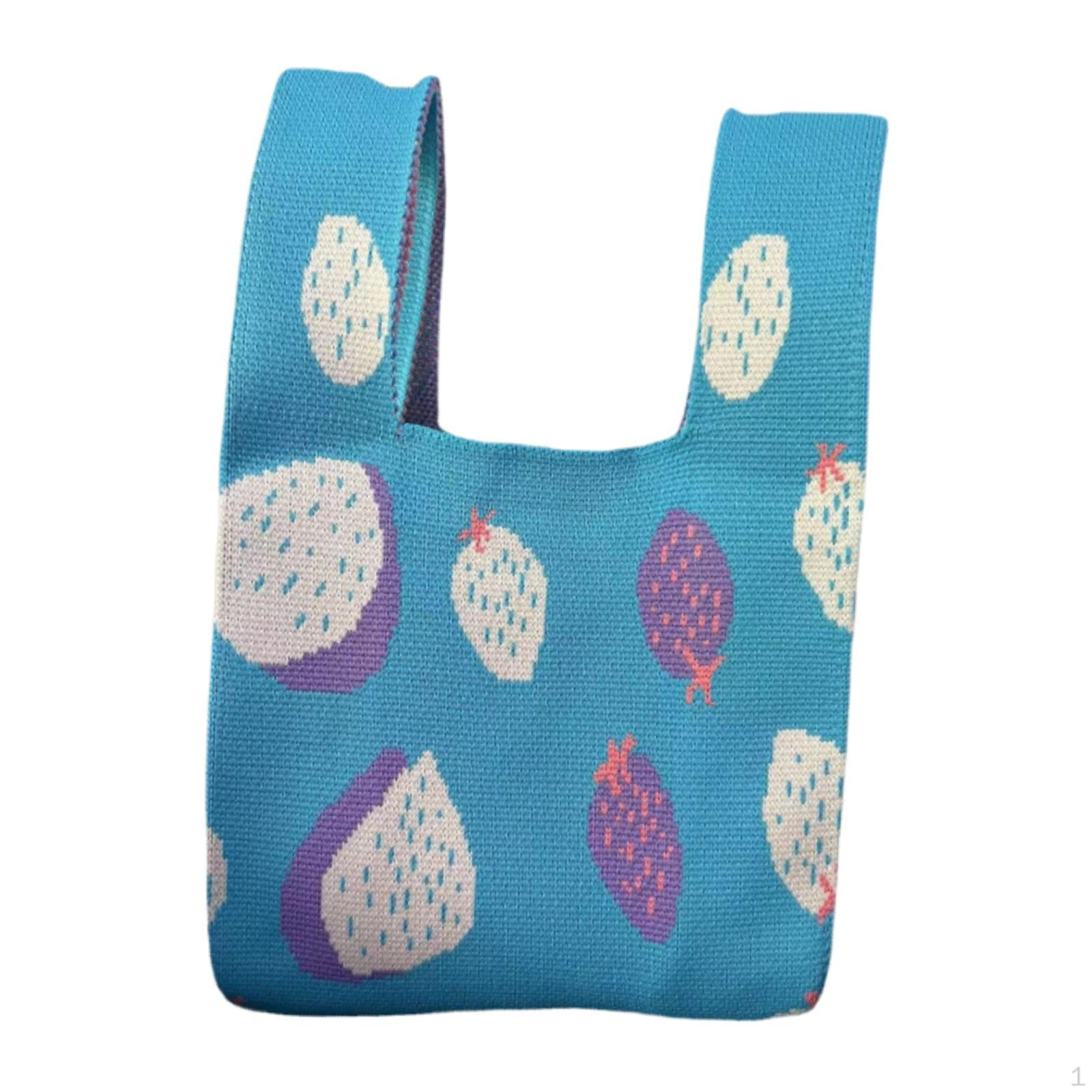 Модная вязаная сумка-тоут для женщин - Стильное ведро с плечевым ремнем синий 673₽