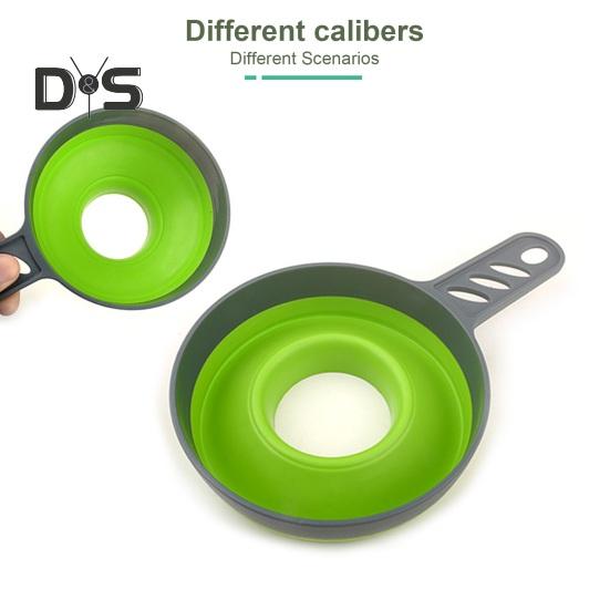 3Pcs Wear-resistant Jam Funnel Large Mouth Durable Folding Food Liquid Spice Oil Funnel