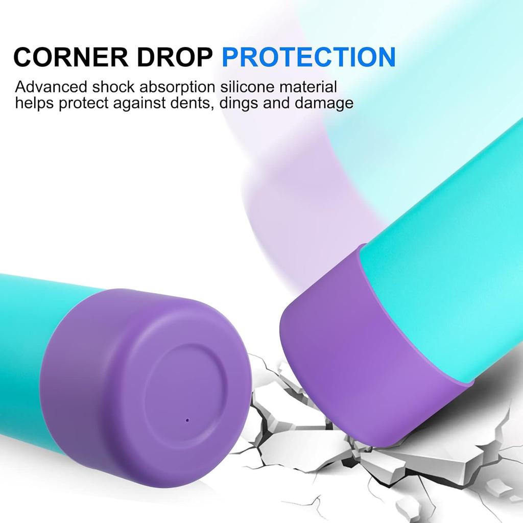 Silicone Bottom Boot for Wide Mouth Water Bottles – Fits 12-40oz Tumblers Shock-Absorbing Anti-Slip Base Cover Protective Sleeve