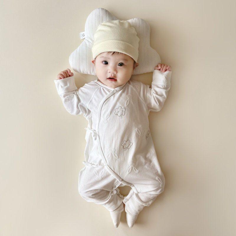 

Baby and Maternity Pure Cotton Spring and Autumn Newborn Cross-Front Tie-Up Belly-Protecting Butterfly Romper Long-Sleeve One-Piece Crawling Suit Gray Towel Rabbit Butterfly Outfit 52 cm