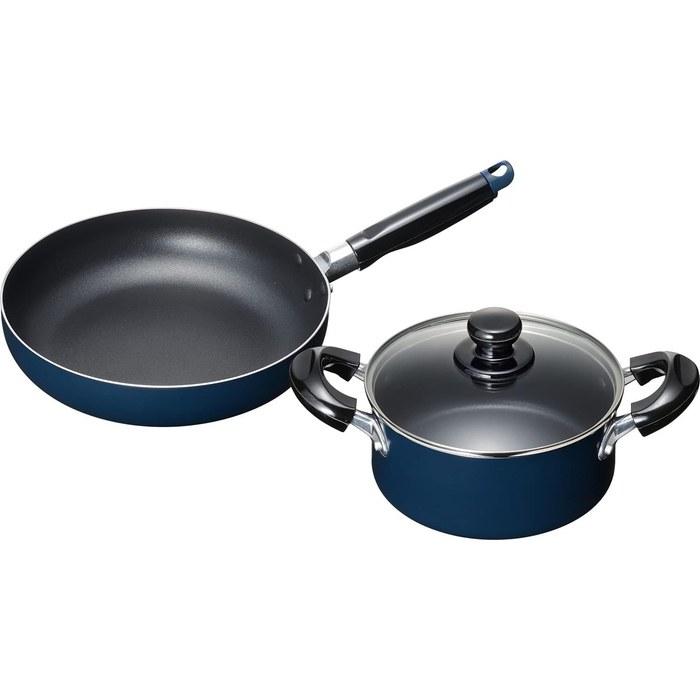 Wahei freiz IH 18cm Both-Hands Pot & 24cm Frying Pan MB-2378 Blue