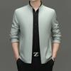 Stand-up Collar Jacket Zipper Business Jacket Middle-aged Men's Jacket Dad Jacket