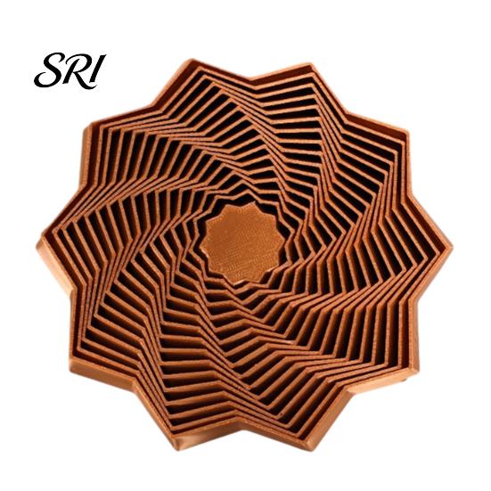 Spiral Visual Illusion Toy 3D Printed Fractal Fidget Star Stress Anxiety Relief Expanded Sensory Whirling Expandable Decompression Desk Accessory