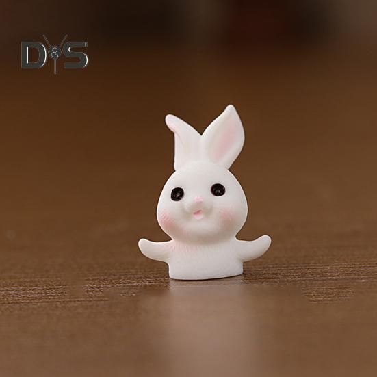 2Pcs Long Lasting New Year Ornaments Handmade Creative Rabbit Zodiac Micro Landscape Ornament