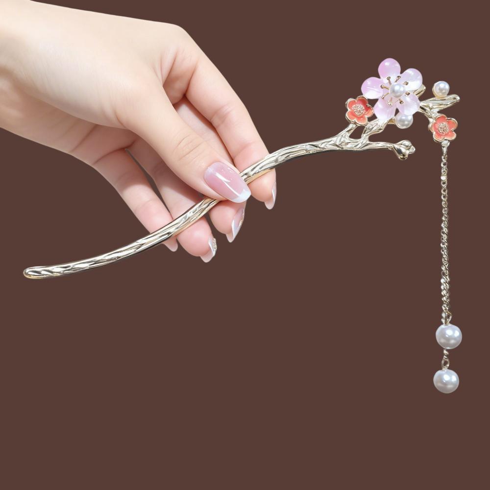 Vintage Chinese Style Hair Sticks Pins for Women Flower Metal Hairpins For Updos Elegant Hair Accessories For Bun Hairstyle