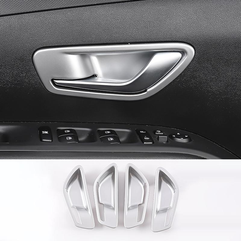Abaiwai Car Inner Door Handle Bowl Panel 3d Trim Abs Carbon Fiber Parts For Hyundai Tucson Nx4    Hybrid N Line