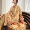 Women's Winter Double-Sided Jacquard Cashmere Scarf Coat: Thick, Warm, All-Match Korean-Style Shawl