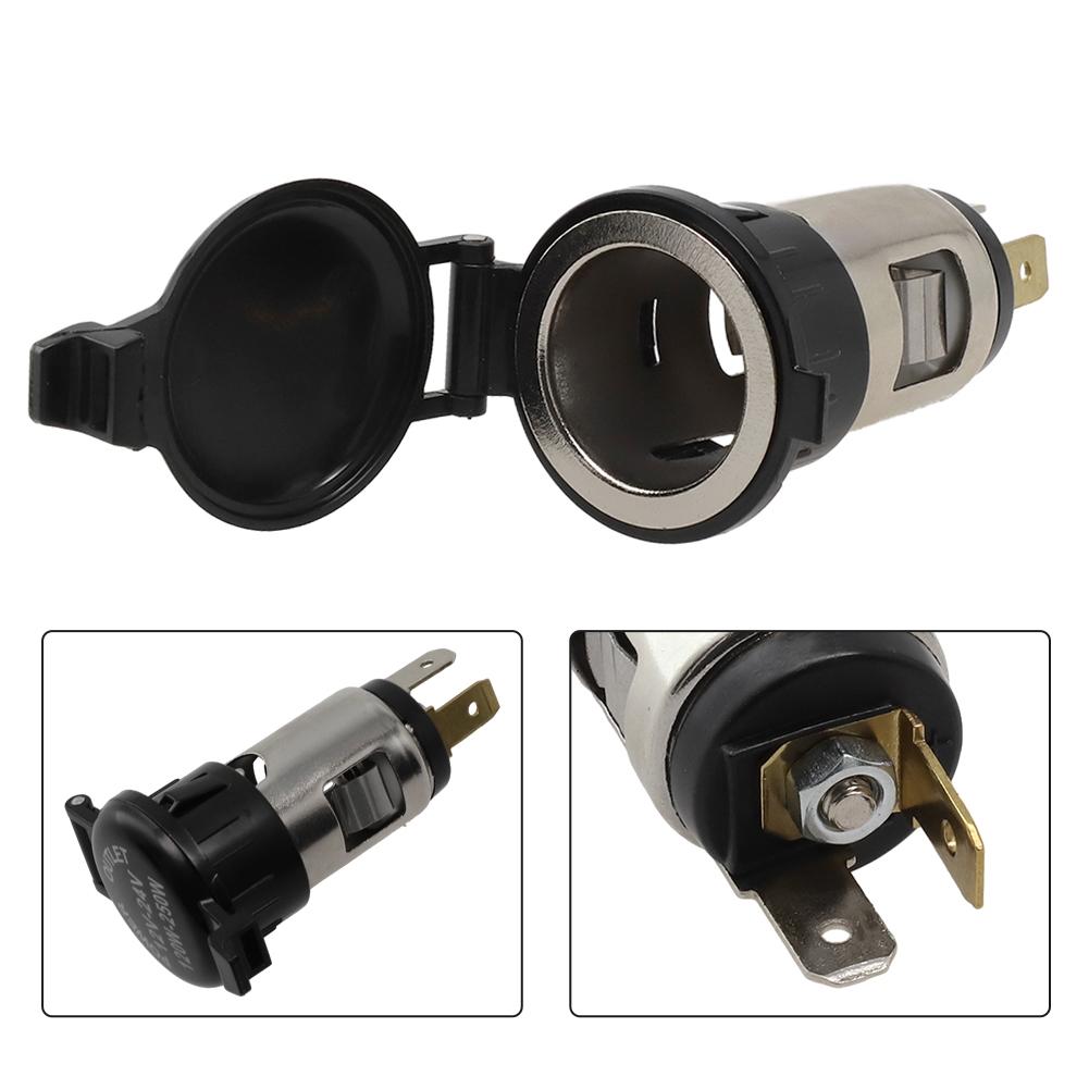 Sturdy Power Socket with Waterproof Cover Perfect for 12V/24V Vehicles and More