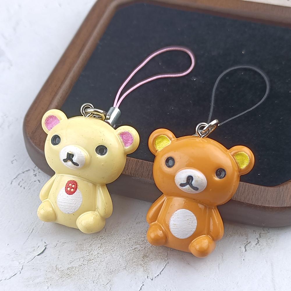 Easy Bear Keychains Lazybear Doll Bag Clothing Puller Phone Rope Accessories Pendants Couple Gifts Bag Charm