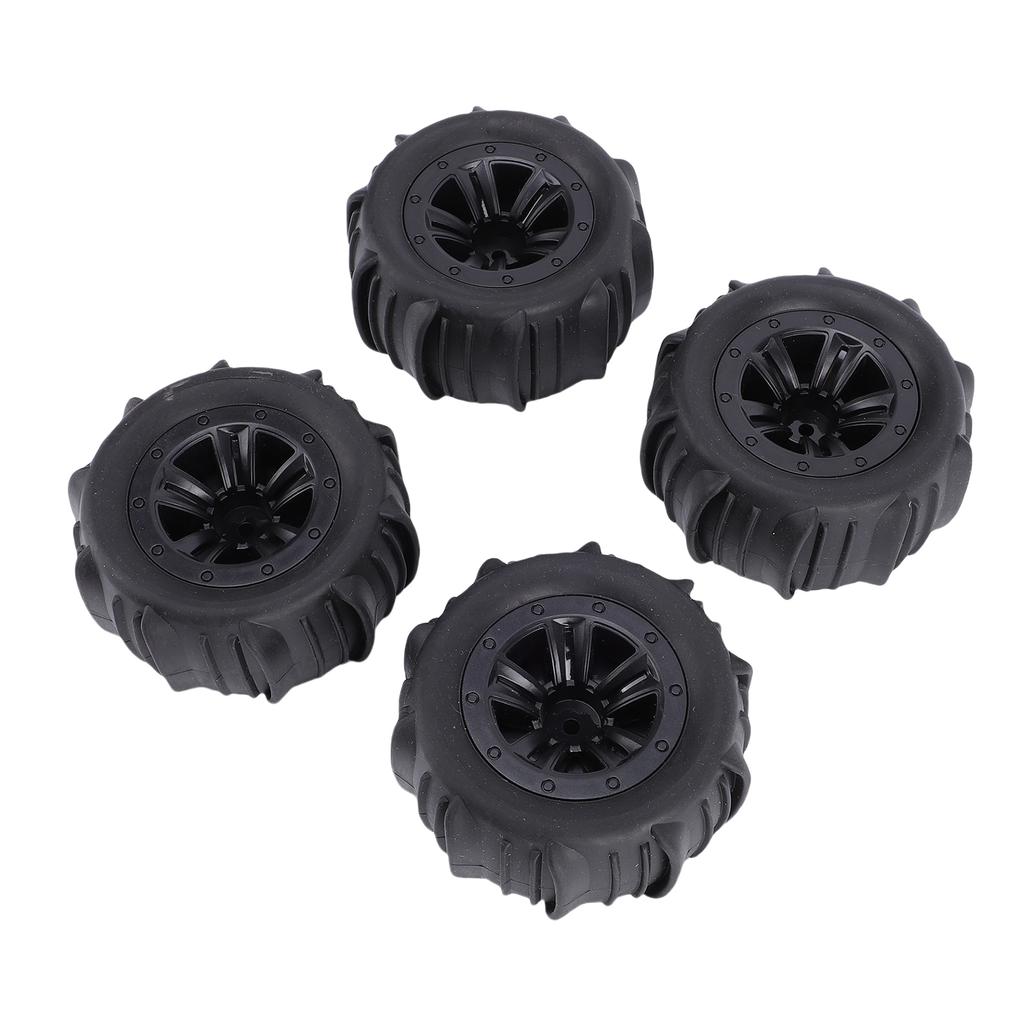   RC Car Tires, 4PCS Rubber Tire Set Crawler Wheel Tire Compatible with 1Celsius14 1Celsius16 Scale RC Cars Replacement for   MJX HBX  