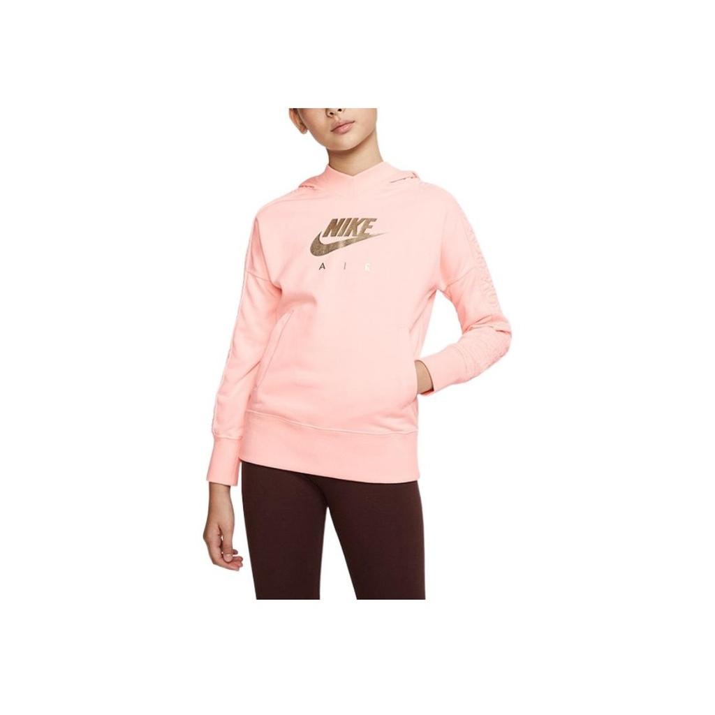 Nike Hoodie Buchstaben Logo Druck Kapuzenpullover Kinder Hoodies Rosa BV2709-682