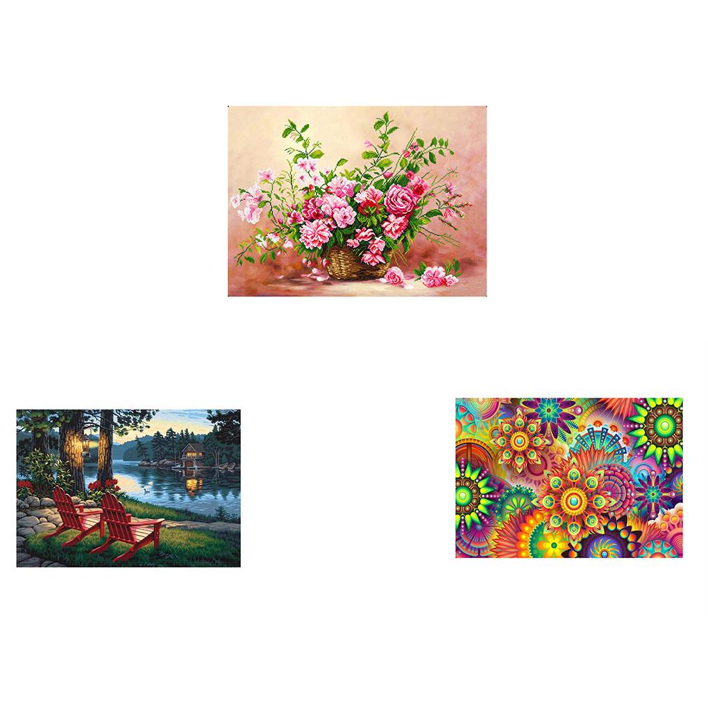 DIY Flower Scenery Crystal Stitch Living Room Diamond Needlework Bedroom Rhinestones Embroidery Painting