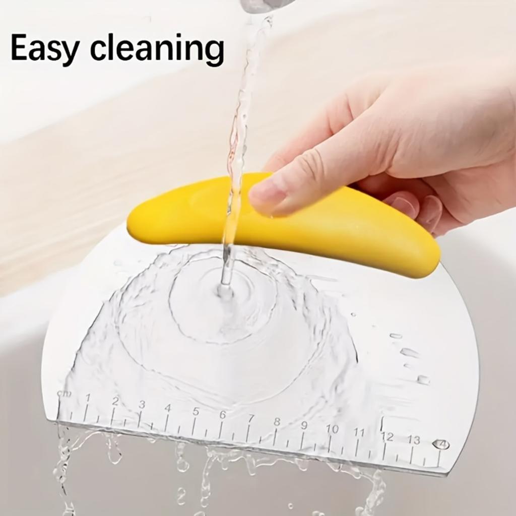 1 Piece Multi-Functional Stainless Steel Pastry Spatula with Measuring Ruler , Great for Cutting Bread, Pizza, Cake .