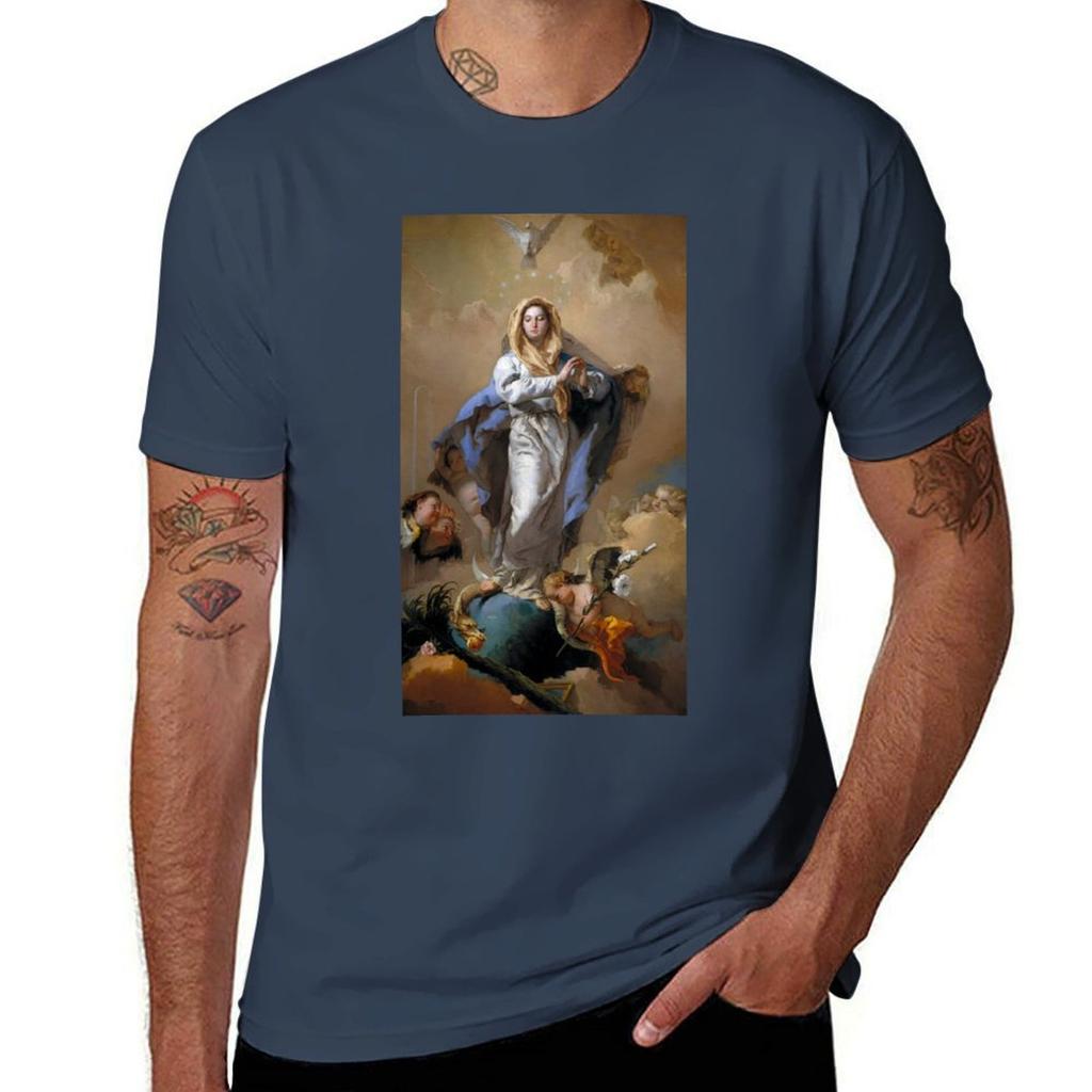 The Immaculate Conception By Giovanni Battista Tiepolo Tshirt Plus Size Basic Short Sleeve Top
