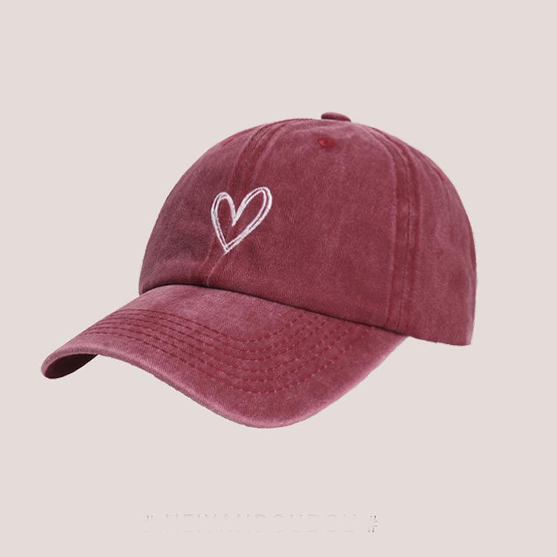 

Старая вымытая шляпа с рисунком утконоса в форме сердца в стиле ретро с мягким верхом бейсбольная кепка