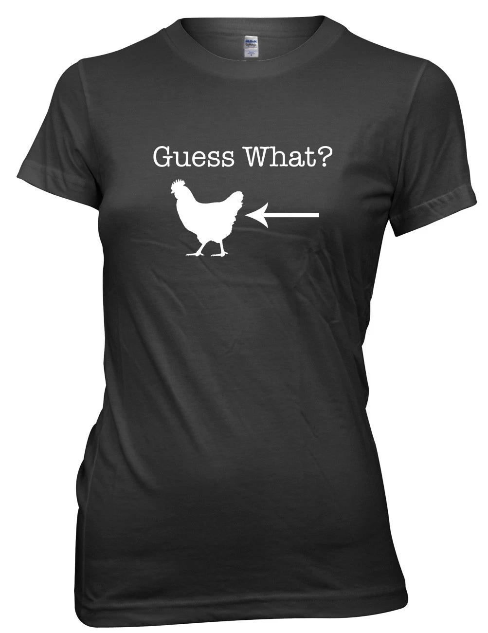Guess What? Chicken Butt Funny Womens Ladies T-Shirt 2XL