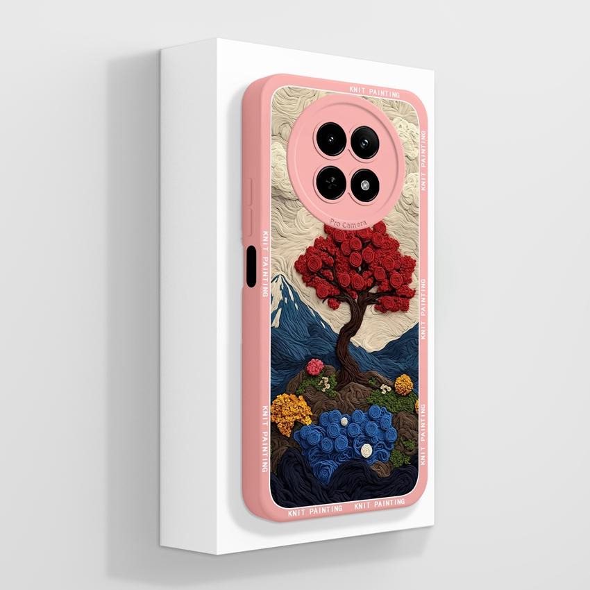 Case For Oppo Realme 12 13 14 P1 P2 Pro 14T 12X Phone Bags Cute Bear Paw Patterns Liquid Silicone Upgraded Dustproof Protective Shell For Oppo Housing