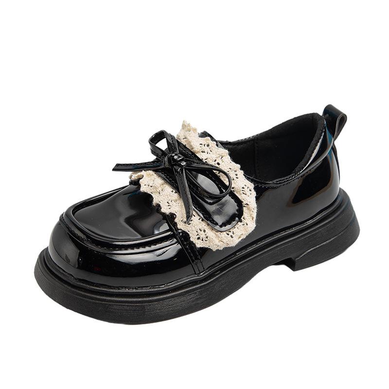 Autumn New Fashion Bow Girls Soft Sole Performance Leather Shoes