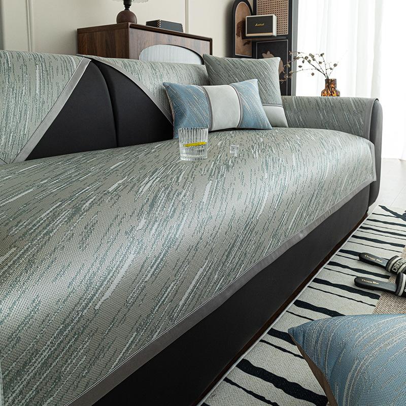 

Light Luxury Sofa Cushion Summer Cool Seat Cushion Summer One Piece Modern Living Room High-End Combination Sofa Cover 70*70cm