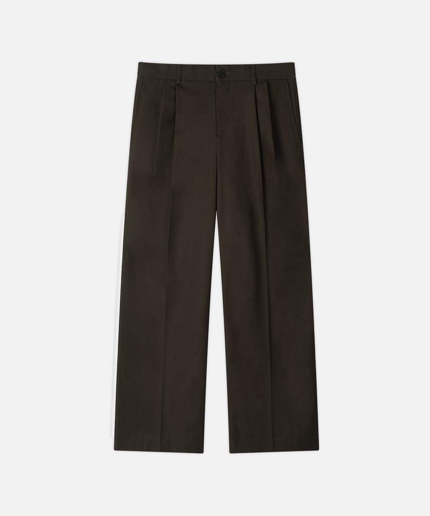 DRAW FIT Wide Elastic Chino Pants [Brown]