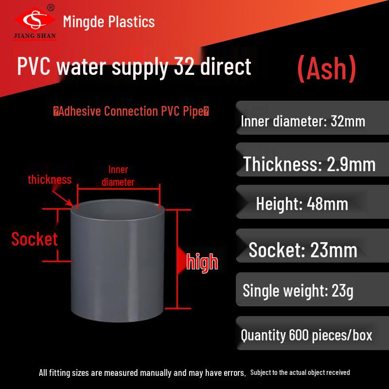 PVC Two-Way Straight Pipe Clamp for Water Supply Fittings
