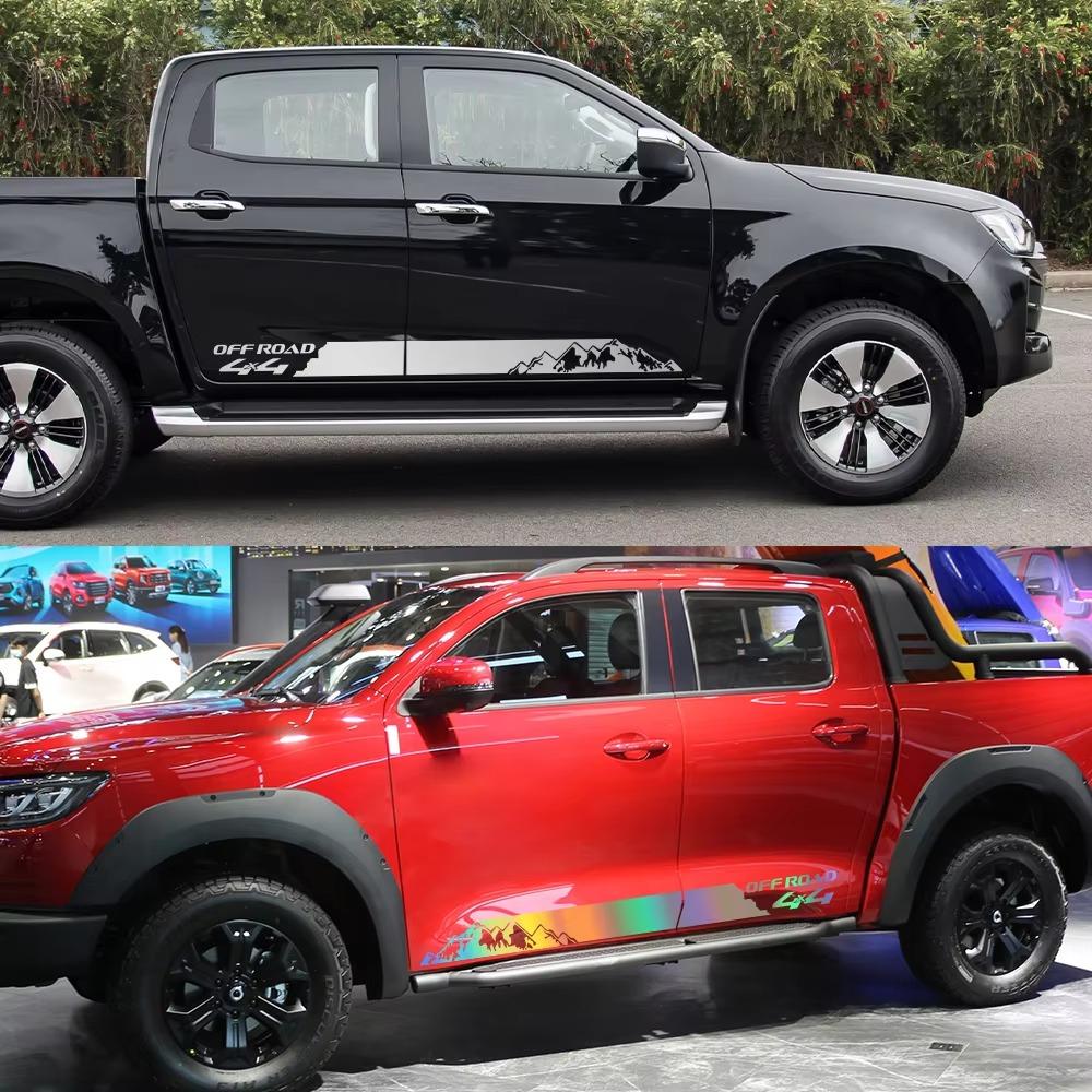 Car Mountain Styling Stickers Pickup Door Side Decals Truck Graphics 4X4 Off Road Custom Vinyl Decor Cover Auto Accessories