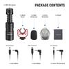 NEEWER Video Microphone, External Microphone, Plug & Play, 20-20KHz, Noise Reduction, High Sensitivity Cardioid, 3.5mm TRS/USB C OTG Cable, Shock Moun