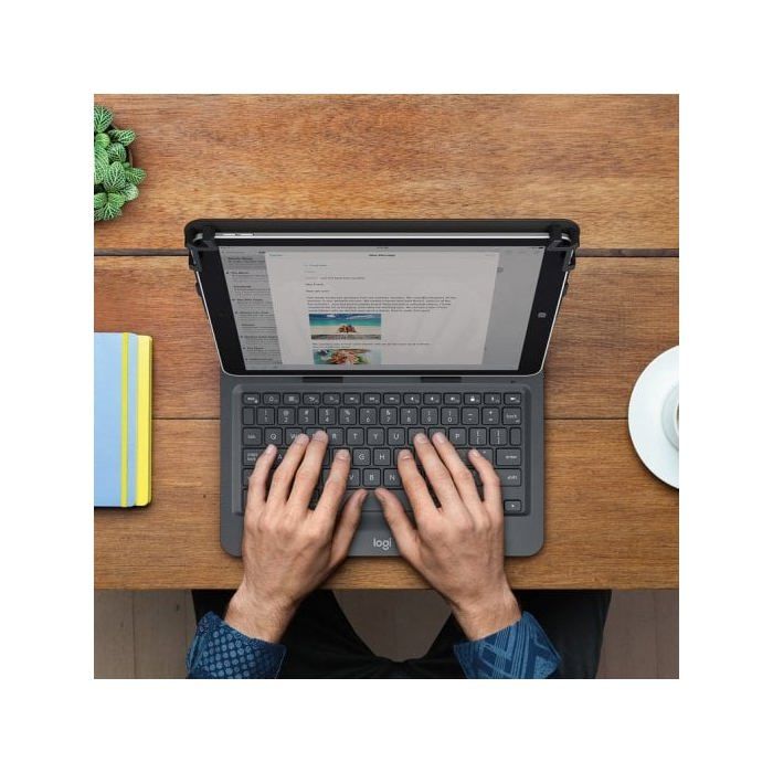 Keyboard and Case - Logitech - Universal Folio - Bluetooth 3.0 - Spanish Qwerty - 9-10 Inch Tablets