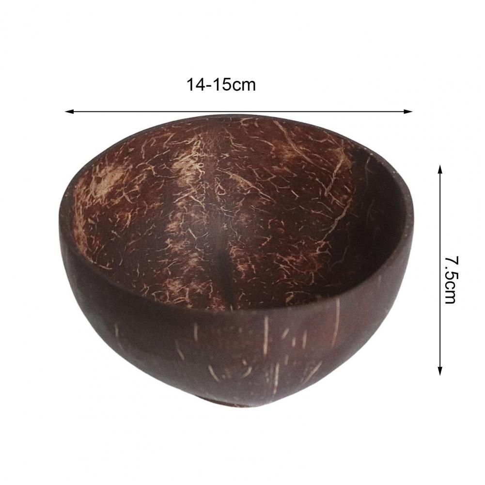 Coconut Wood Bowl Vegan Gift from Natural Coconut Shells Smoothie Acai Buddha Bowls Rustic Serving Bowls Easy to Clean Artisanal