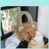 Stylish Minimalist Woven Bucket Bag For Women In Casual Street Fashion Cotton Linen