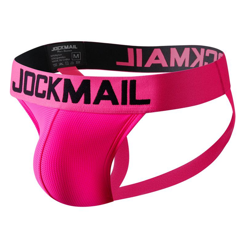 JOCKMAIL Men's Sexy Mesh Bikini Thong Underwear