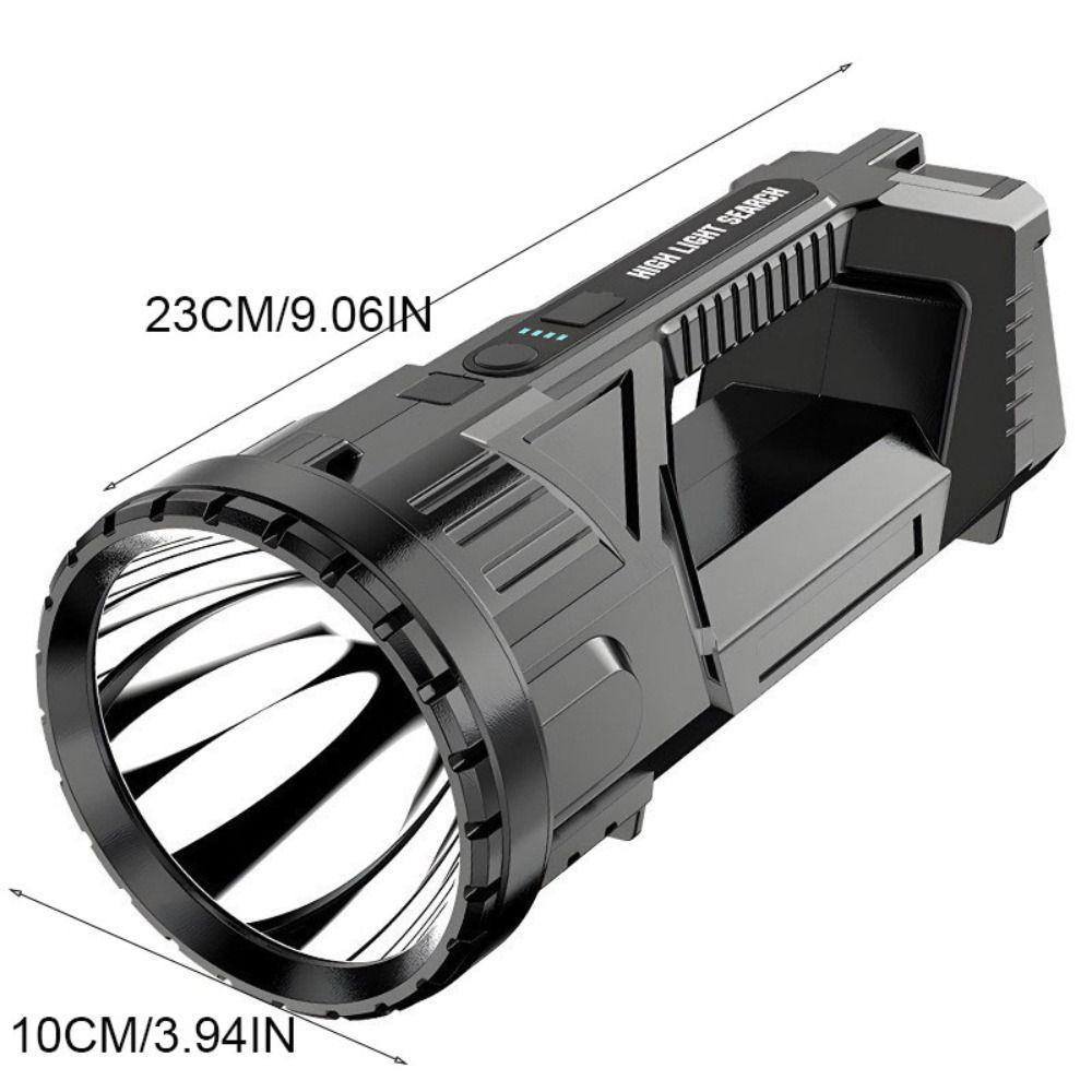 With Side Lights Handheld Spotlight Dimmable Powerful Handheld Lantern Camping Searchlight Outdoor