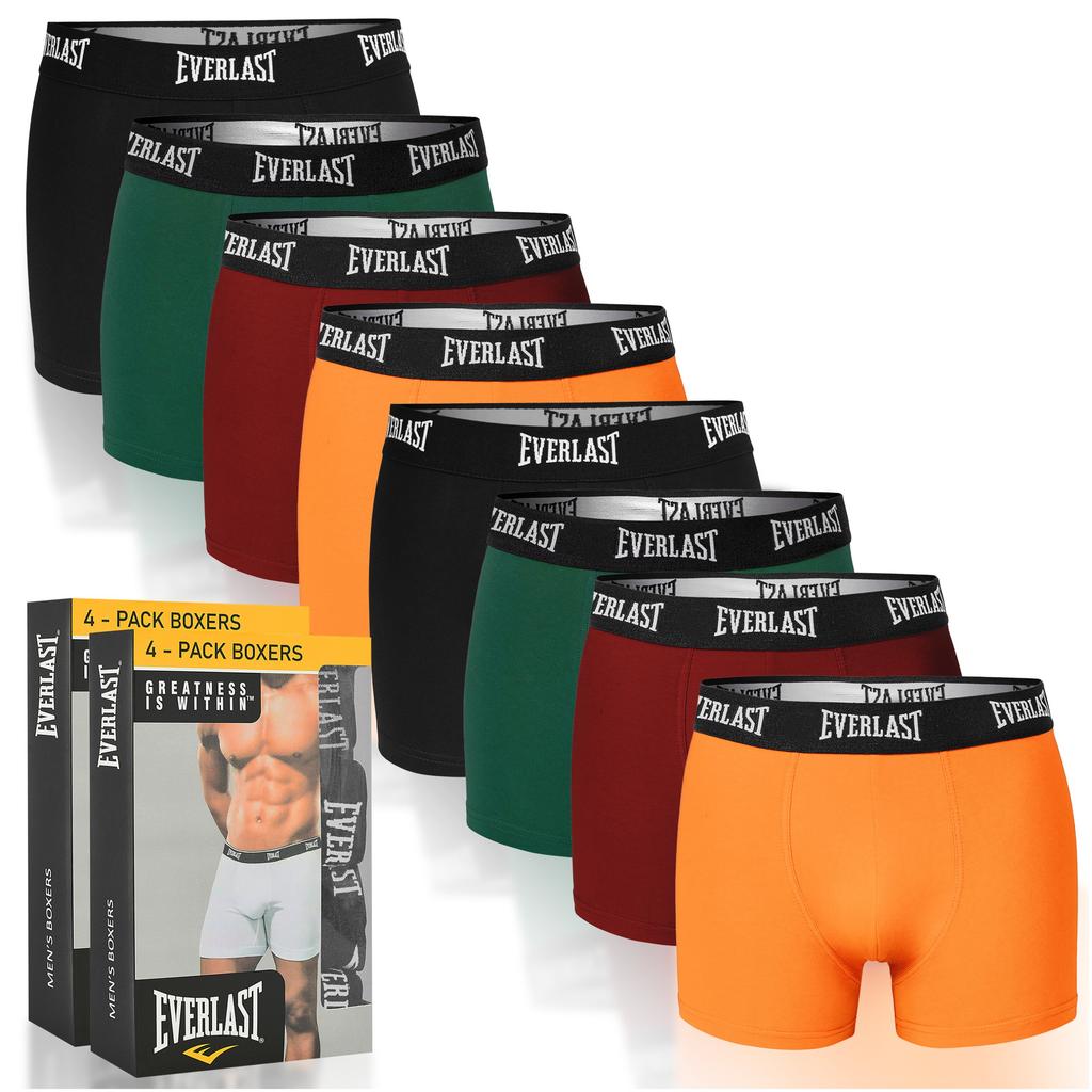 Everlast Bokserki Męskie 8 Sztuk Zestaw Bawełna Mix Kolor Logo