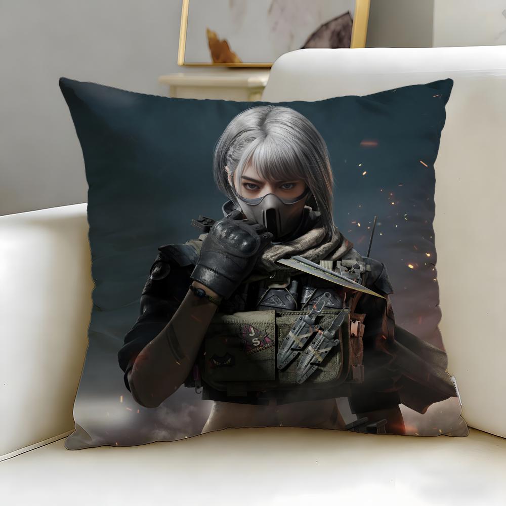 classic game Delta Force Cushion Cover Soft  EasyWash Pillow Case  Versatile for Couch Bed Travel and Office