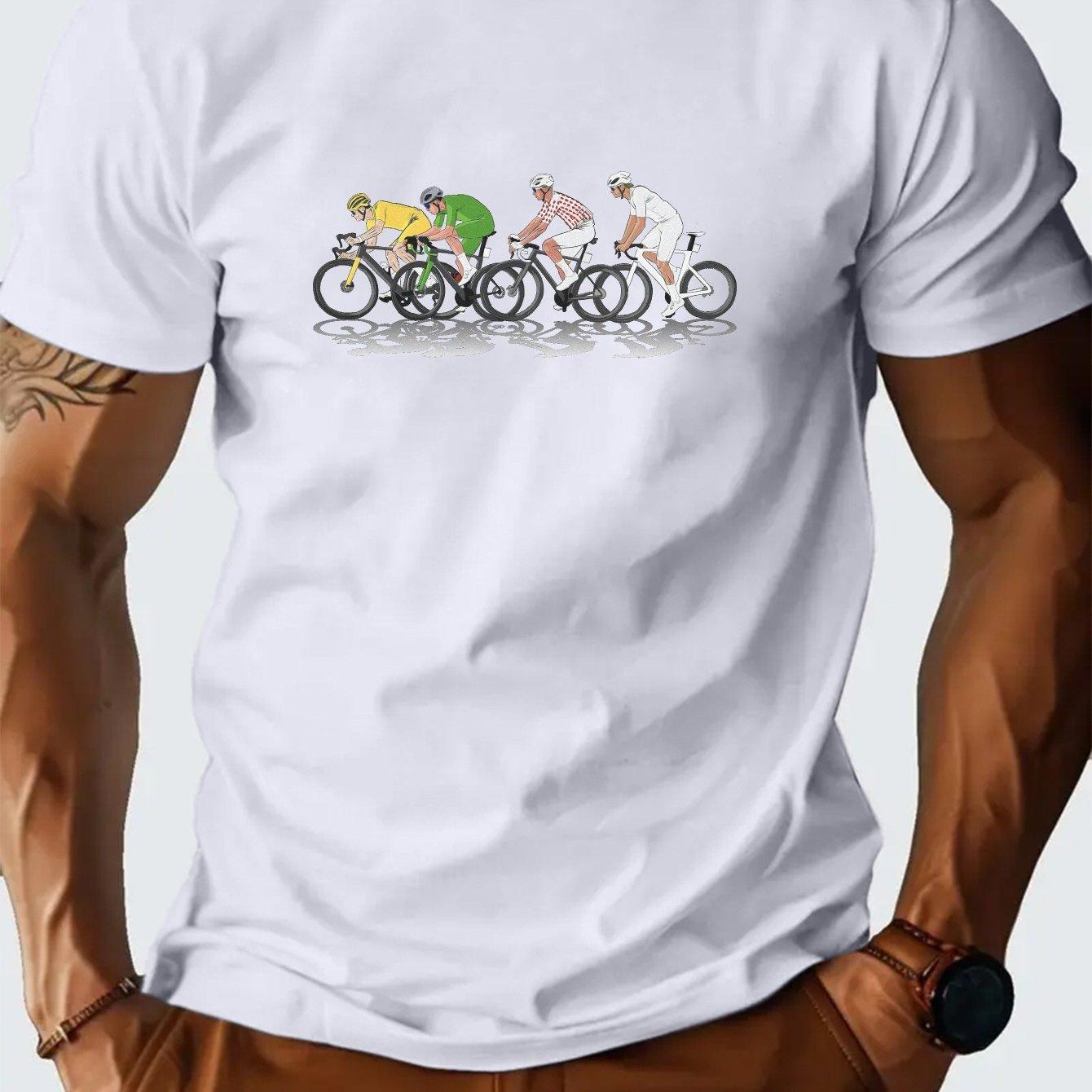 

Men Women Tour De France Graphic TShirt Breathable MoistureWicking Tee with Official Stage Casual Round Neck Short Sleeve Top 3XL