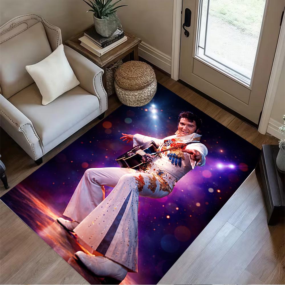 Elvis Presley Performance Floor Rug Office Rug Suitable for Bedrooms Balcony Playrooms Dormitory Antislip Carpet Decorate Offices