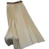 Pleated Midi Skirt - Women's Petite, Spring/Autumn Collection, Temperate OL Commute Style