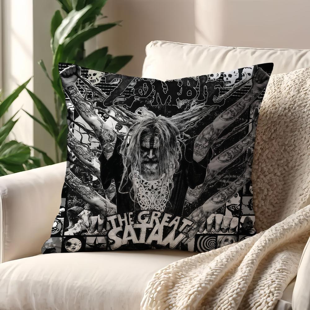 Singer RRob ZZombieS Cushion Cover For Pillow Printing Sofa Decoration Home Car Room Coffee Shop Office Nordic Simplicity