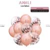 Metallic Sequin Balloon Set for Birthdays, Valentine's Day, and Weddings