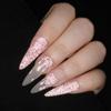 Watery Shimmer Diamond Gel Polish 2025: Glitter Pink Crushed Diamond Nail Art