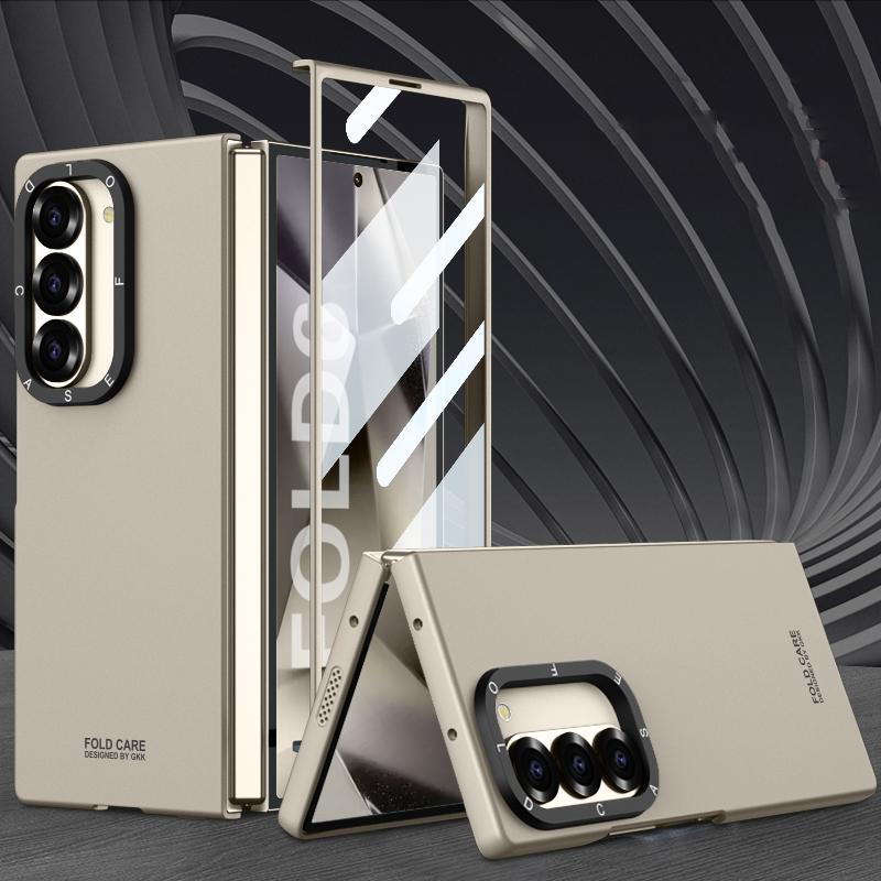 

GKK For Samsung Galaxy Z Fold6 5G Case with Screen Film Ultra Thin PC Phone Cover Titanium Grey