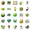 50 Small Fresh Green Series Graffiti Stickers Decorative Skateboard Notebook Refrigerator Stickers