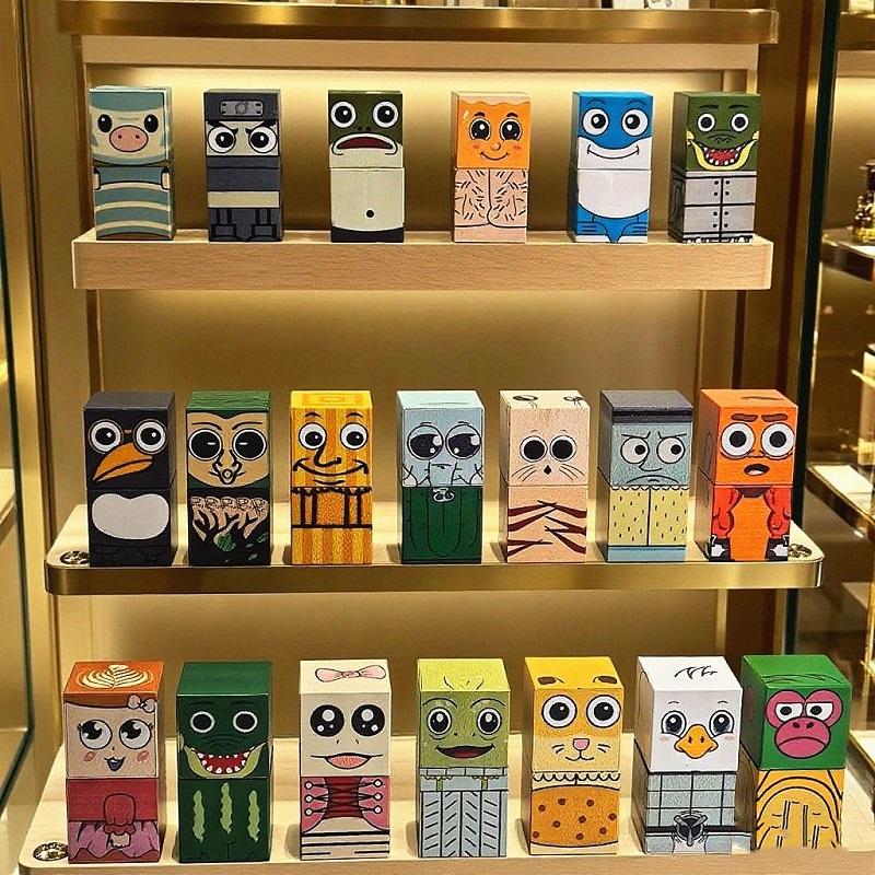 AI Character Magnetic Building Blocks Tung Tung Tung Sahur Assembly Building Blocks Character Building Blocks Tabletop Game