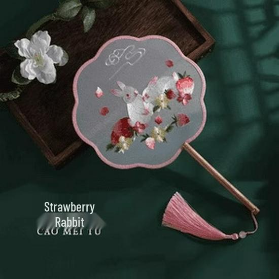 Double-Sided Embroidery Silk Fan: Classical Court Hanfu & Cheongsam Accessory